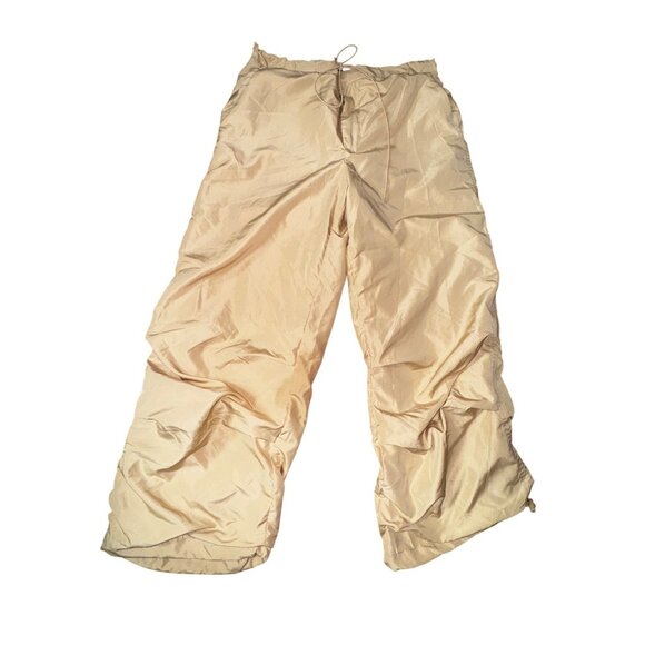 Jolie & Joy Small Beige Y2k Parachute Pants Athleisure Skater Casual Cropped - Picture 3 of 9